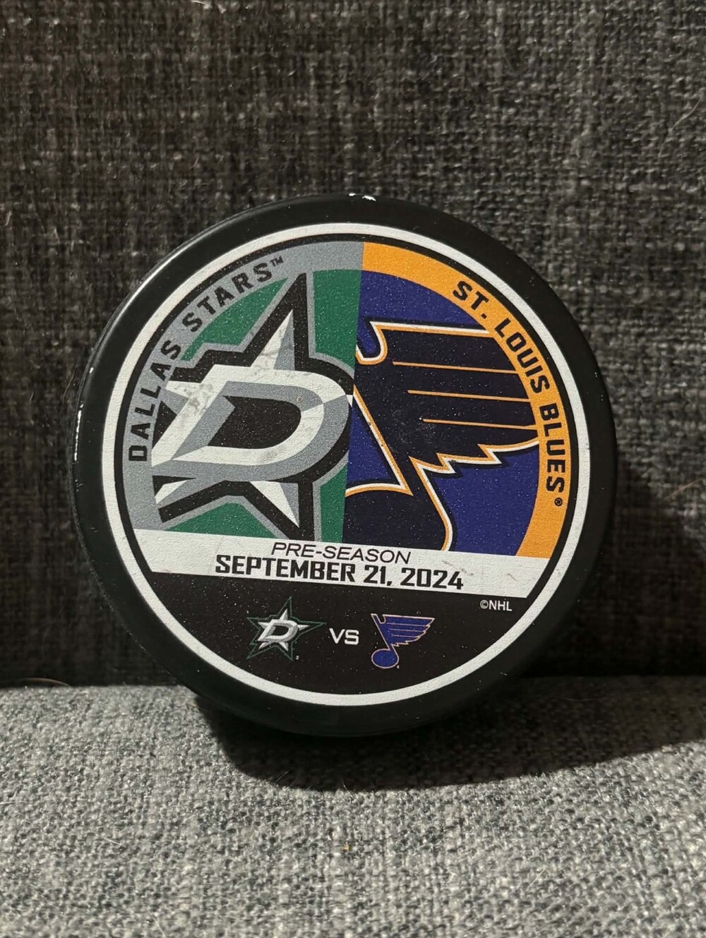 Dallas Stars vs St. Louis Blues September 21, 2024 Pre-Season Hockey Puck
